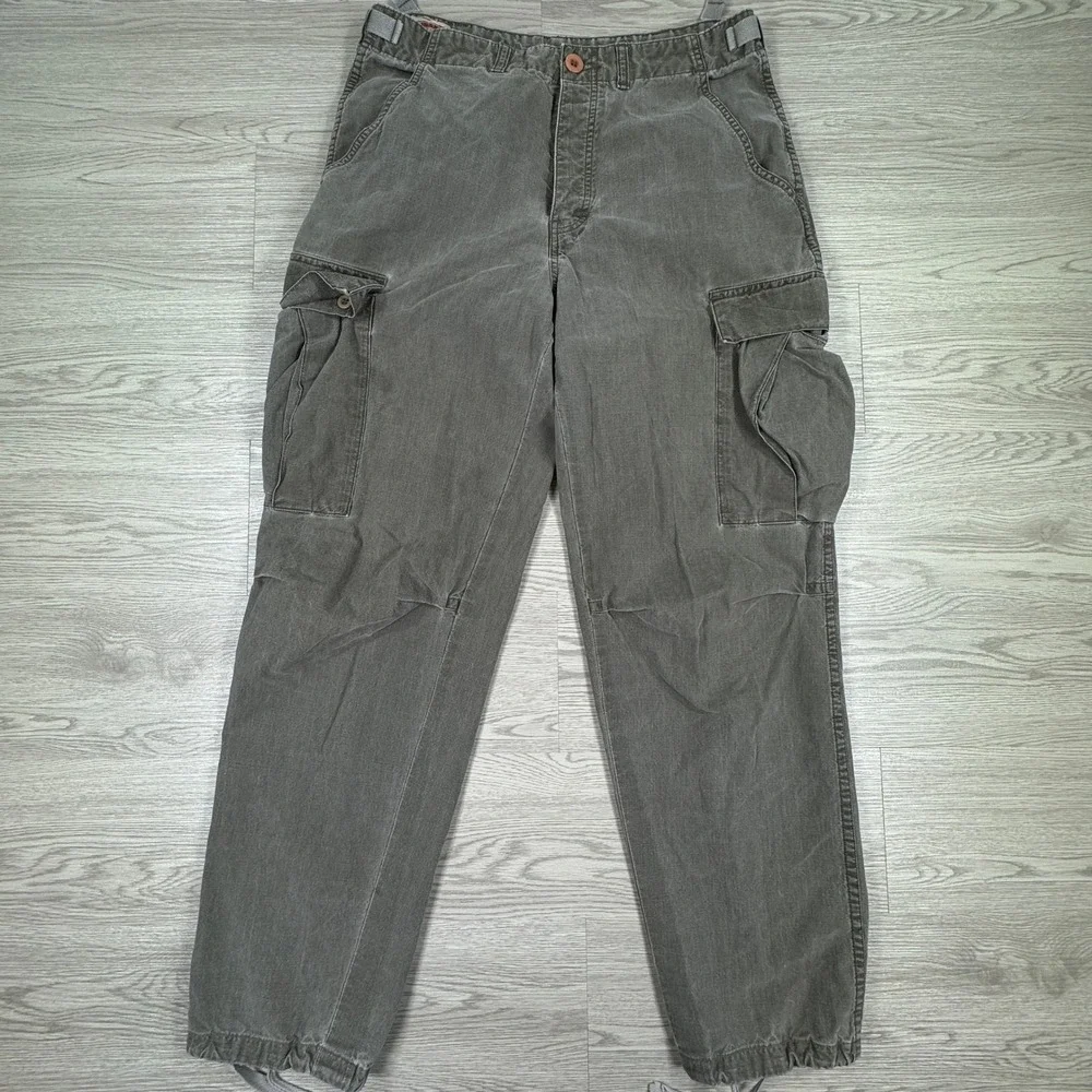 Banana‎ Republic Mens Cargo Pants Vintage Grey 32 Cotton Utility Pockets